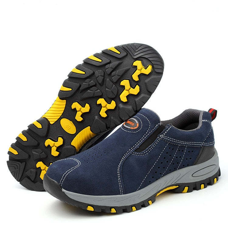 Men Orthopedic Shoes Suede Anti-puncture Safety Boots