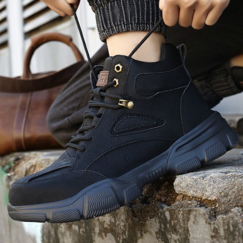 Men Anti-smashing Ankle Boots Steel Toe Orthopedic Shoes