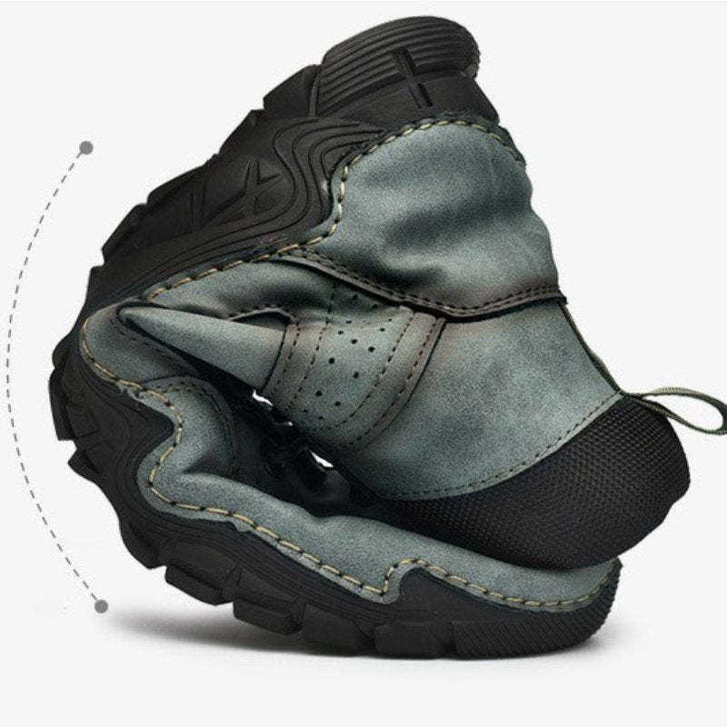 Men Casual Ankle Boots Leather Winter Orthopedic Shoes