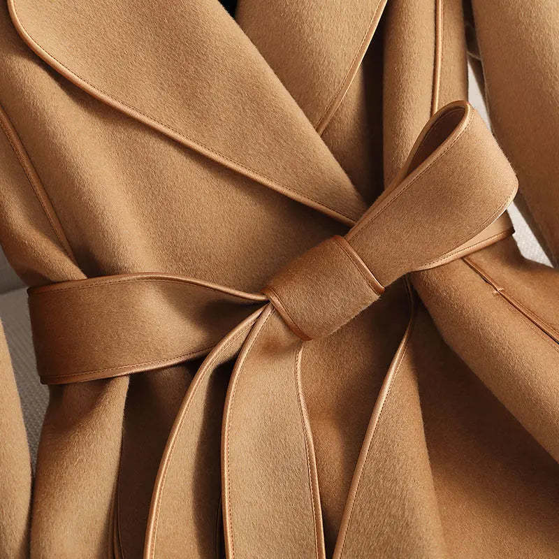 Merino Wool Trench Coat for Women