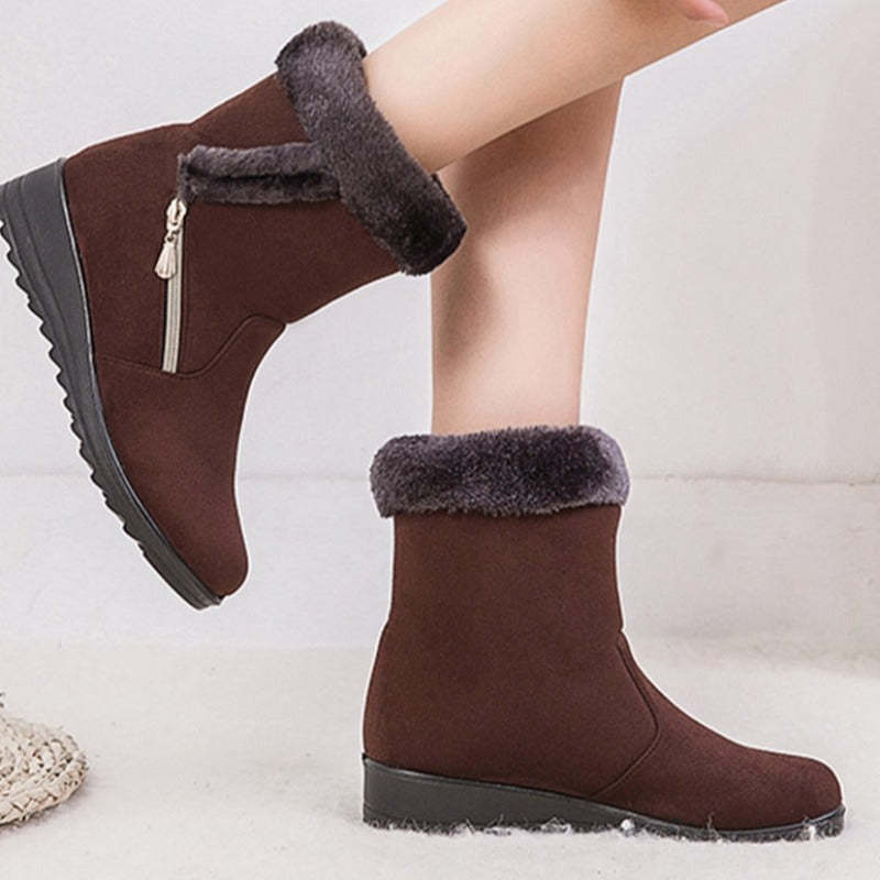 Women Winter Boots Fur Collar Casual Orthopedic Shoes