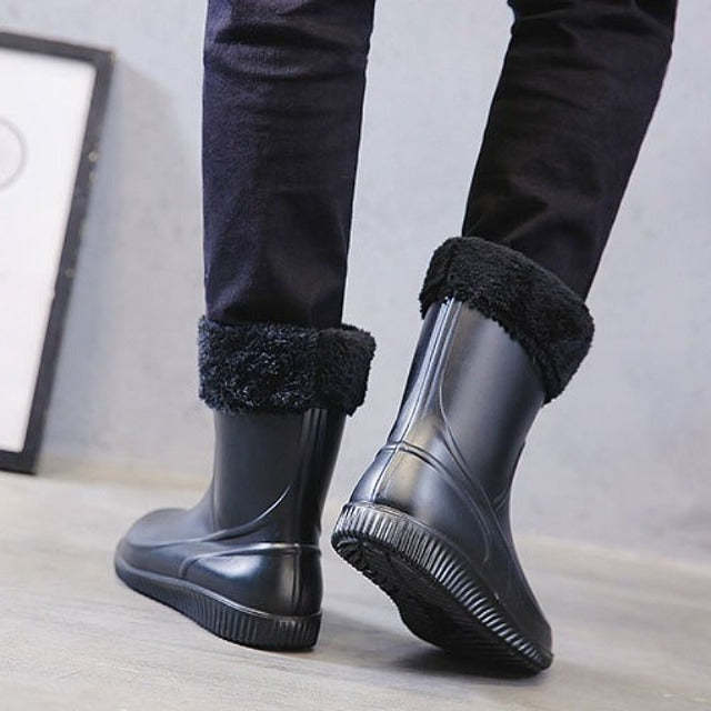 Waterproof Mid-calf Snow Boots Men Fishing Orthopedic Shoes