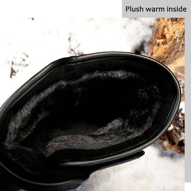 Men Waterproof Orthopedic Winter Shoes Fur Snow Boots