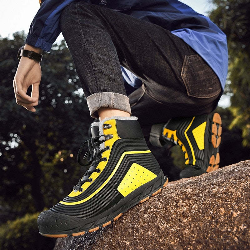 Trendy Winter Boots For Men Waterproof Fur Orthopedic Shoes