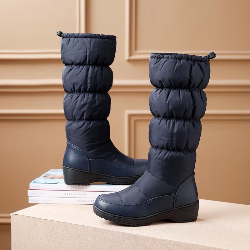 Women Mid-calf Orthopedic Snow Boots Windproofing Slip-on Winter Shoes
