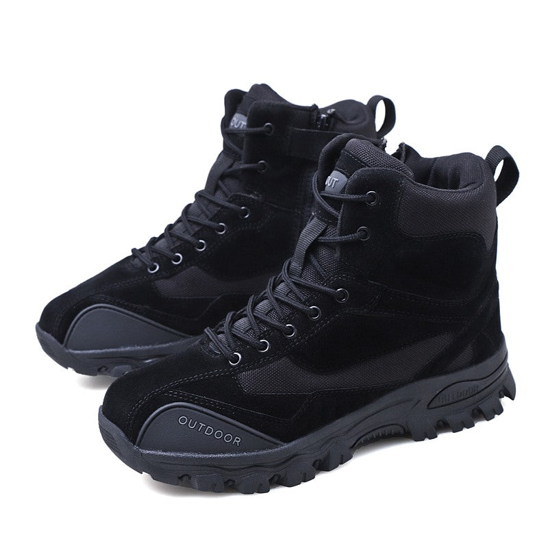 Men Army Winter Boots Leather Trekking Orthopedic Shoes