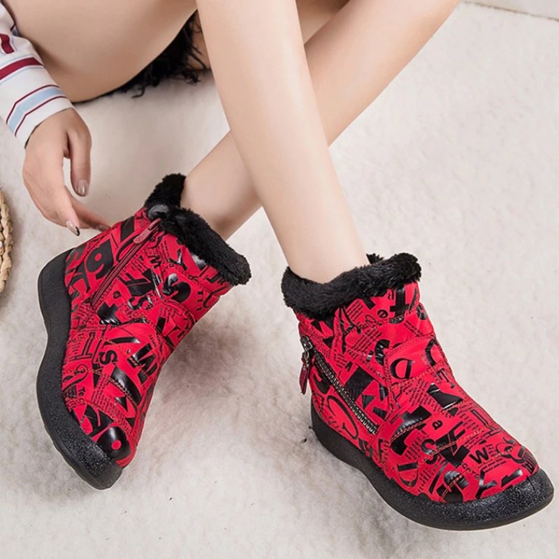 Women Warm Winter Boots Waterproof Furred Collar Orthopedic Shoes