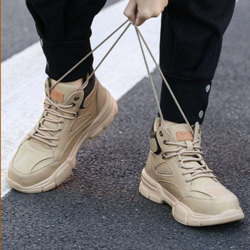 Men Anti-smashing Ankle Boots Steel Toe Orthopedic Shoes