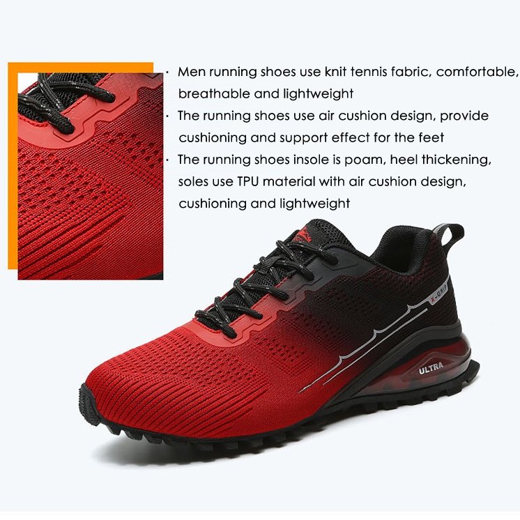 Men Orthopedic Shoes Low Top Reflective Memory Cushion Athletic Sneakers