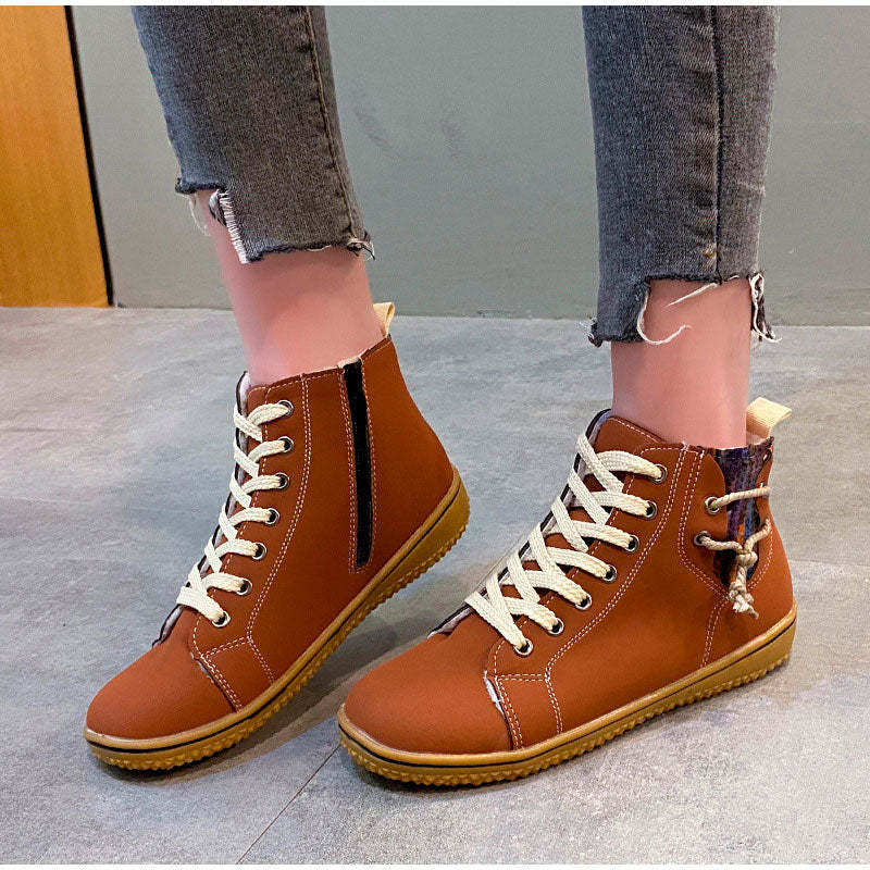 Women Ankle Boots Zipper Plush Orthopedic Shoes