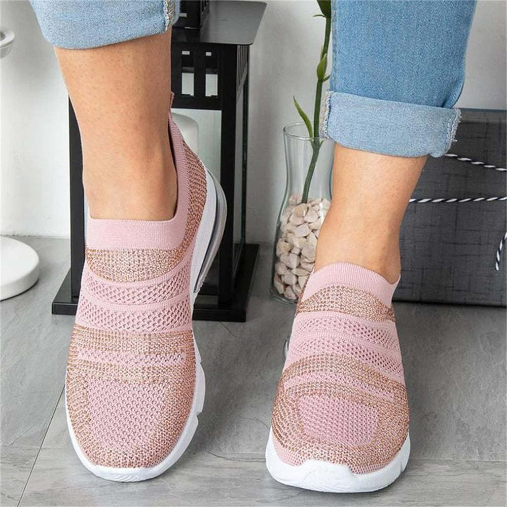 Casual Orthopedic Shoes Sneakers Cushion Mesh Slip-on Sneakers