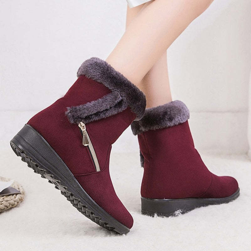 Women Winter Boots Fur Collar Casual Orthopedic Shoes