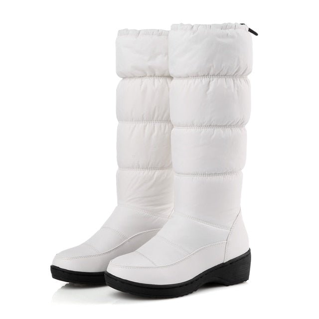 Women Mid-calf Orthopedic Snow Boots Windproofing Slip-on Winter Shoes