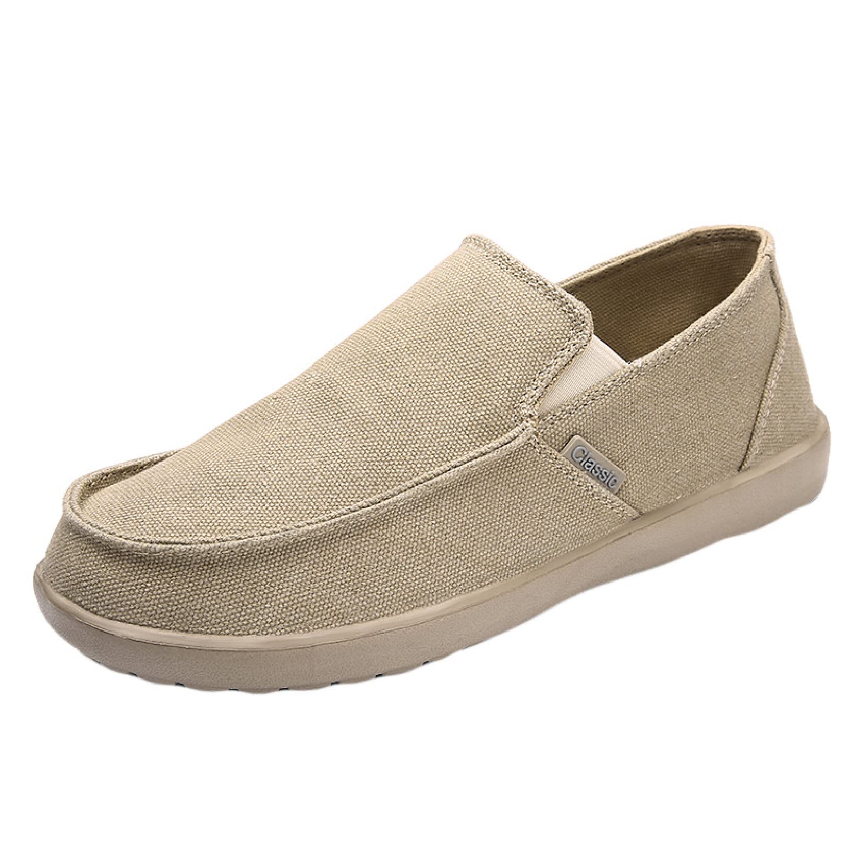 Men's Classic Loafers Summer Canvas Casual Shoes Slip On Walking Flat Shoes Comfortable Boat Shoes Male Driving Flats