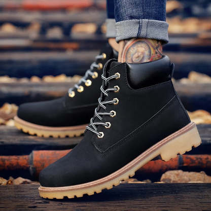 Men Winter Orthopedic Shoes Warm Army Ankle Boots