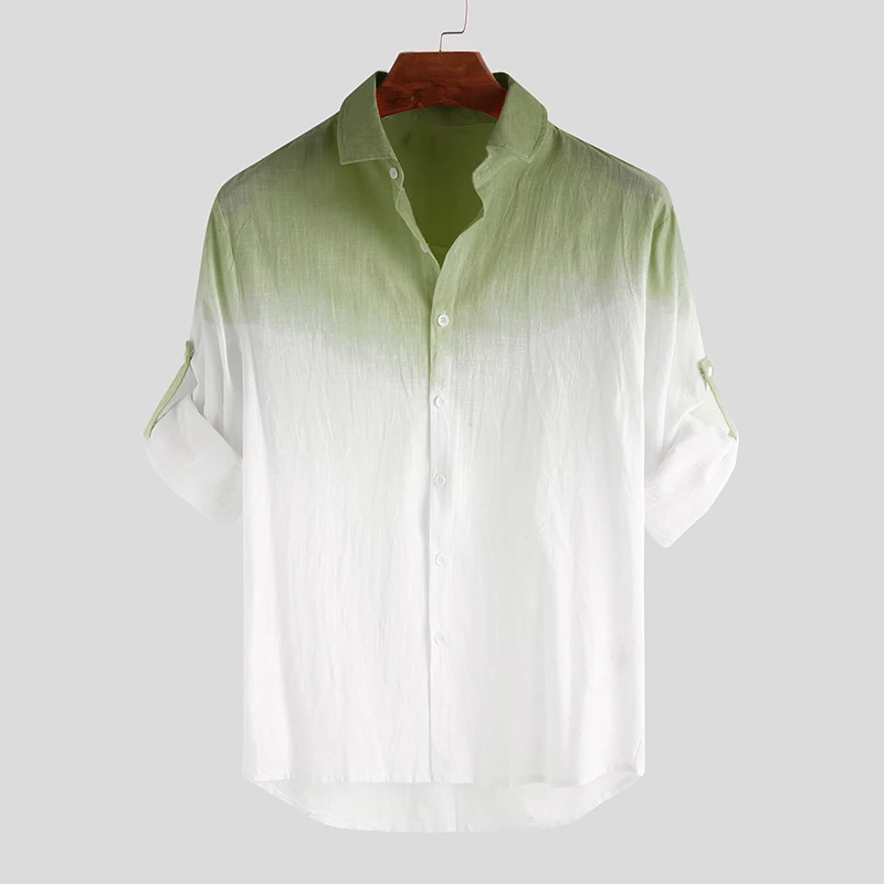 Color Faded Linen Summer Shirt for Men