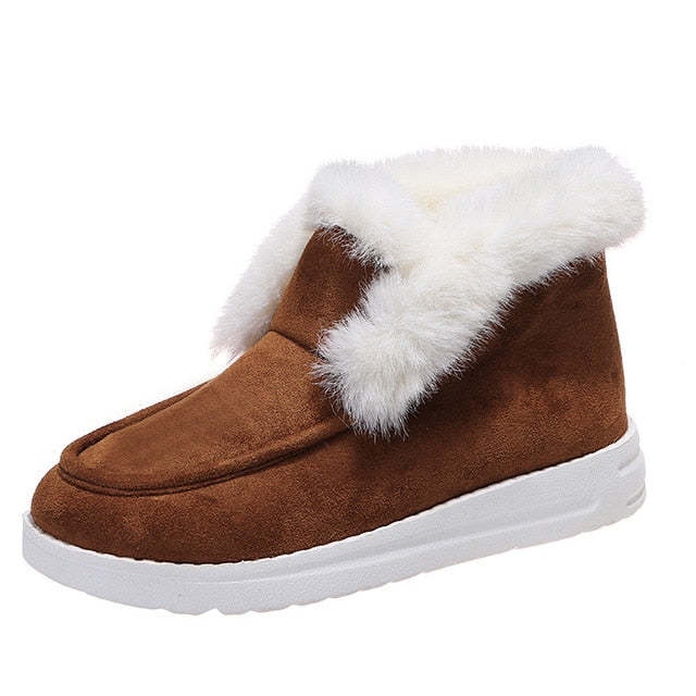 Orthopedic Women Boots Warm Plush Fur Chic Snow Ankle Boots