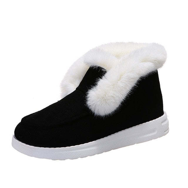 Orthopedic Women Boots Warm Plush Fur Chic Snow Ankle Boots