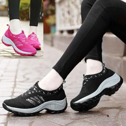 Orthopedic Women Shoes Breathable Wide Toe Cap Arch Support Elastic