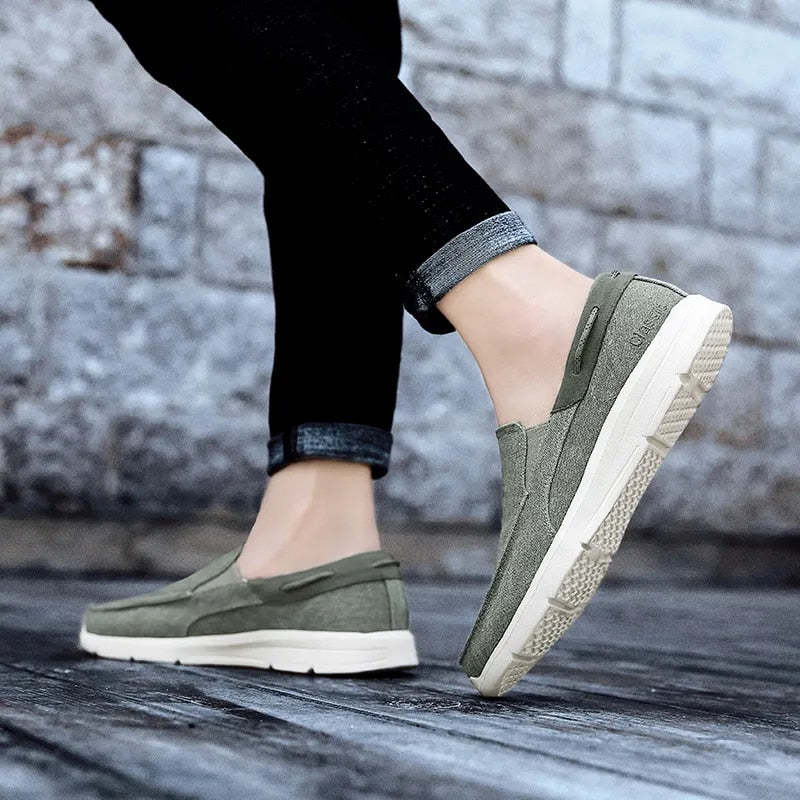 Men Orthopedic Loafers Breathable Canvas Shoes Lightweight Causal Comfortable Walking Shoes