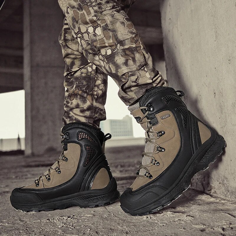 Waterproof Leather Combat Boots