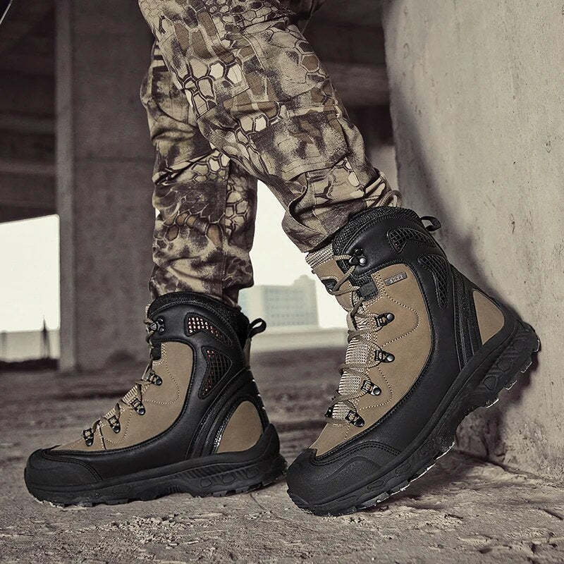 Waterproof Leather Combat Boots