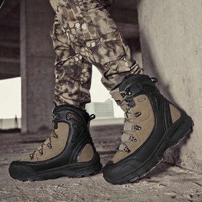 Waterproof Leather Combat Boots