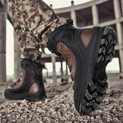 Waterproof Leather Combat Boots