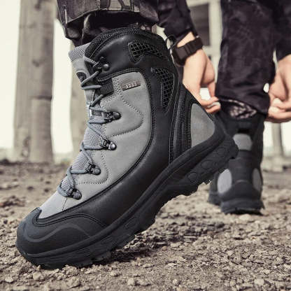 Waterproof Leather Combat Boots