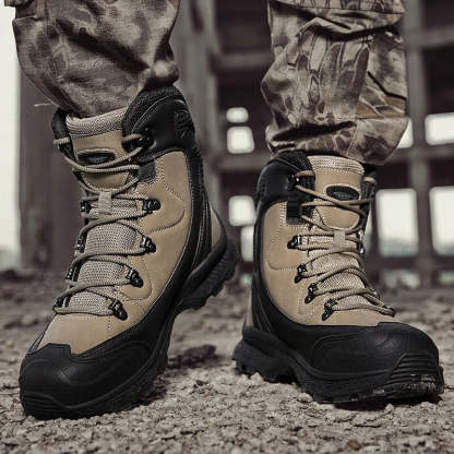 Waterproof Leather Combat Boots
