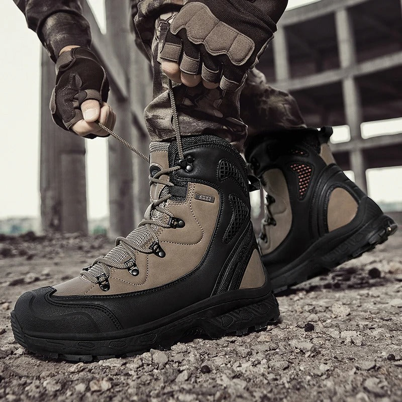 Waterproof Leather Combat Boots