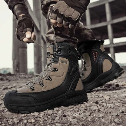 Waterproof Leather Combat Boots