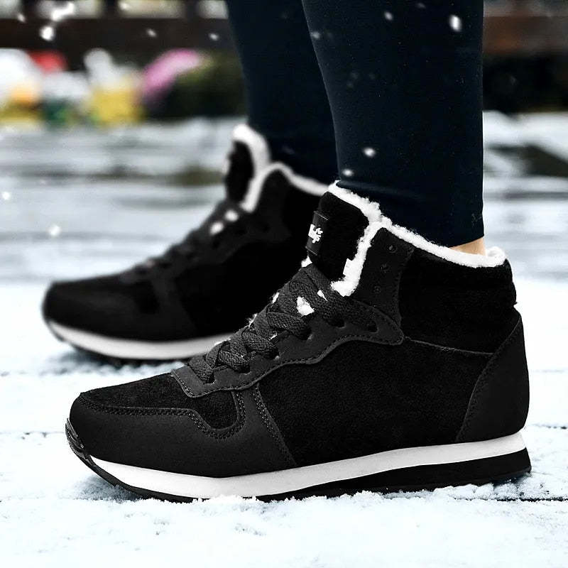 Women Ankle Boots Arch Support Warm Waterpoof Lace-Up AntiSlip