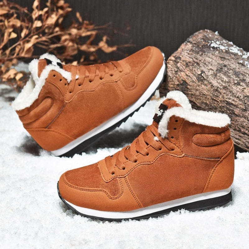 Women Ankle Boots Arch Support Warm Waterpoof Lace-Up AntiSlip