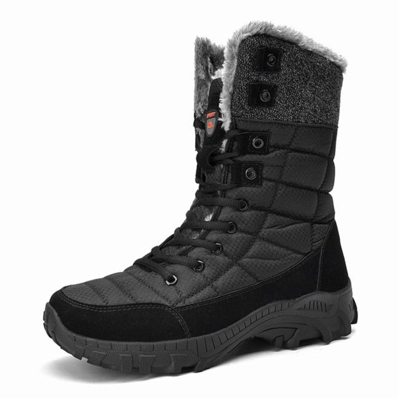 Men Orthopedic Shoes Foldable Collar Hiking Snow Boots