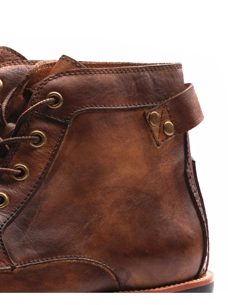 Mens Waterproof Non-slip Arch Support Vintage Casual Chukka Boots