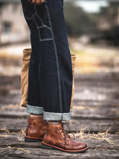 Mens Waterproof Non-slip Arch Support Vintage Casual Chukka Boots