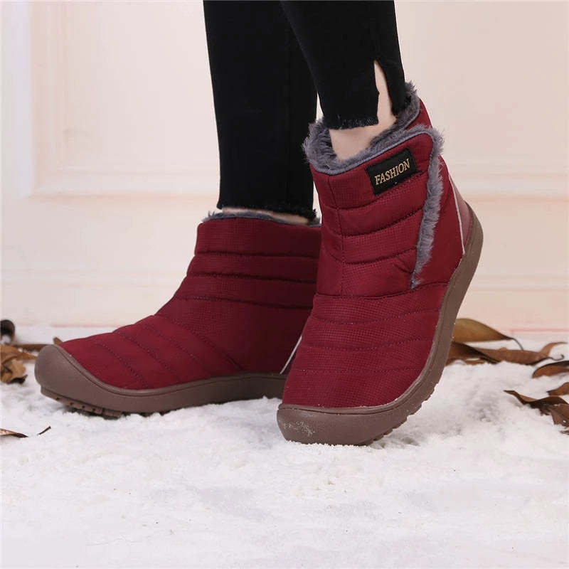 Snow Boots Waterproof Plush Orthopedic Winter Shoes