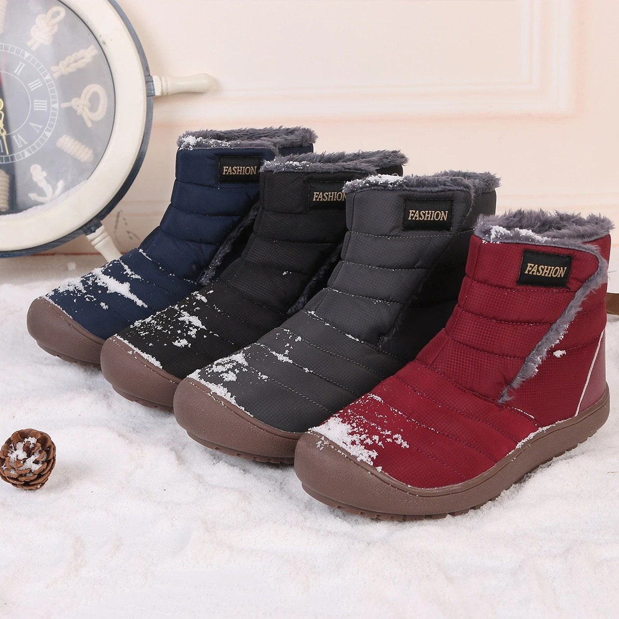 Snow Boots Waterproof Plush Orthopedic Winter Shoes