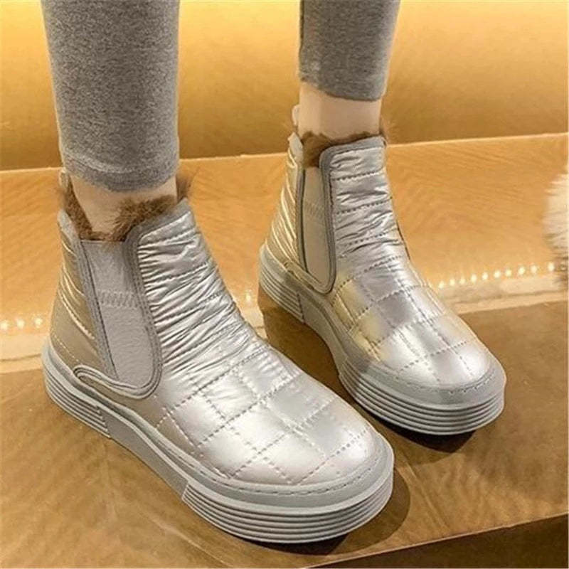 Women Orthopedic Casual Fur Ankle Boots Winter Shoes