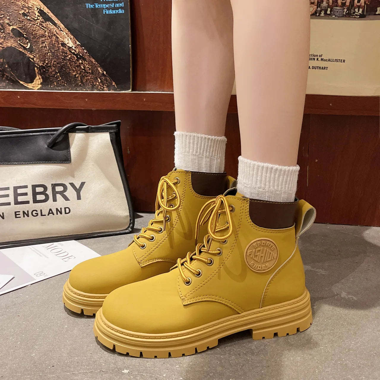 Women Winter Boots Arch Support Waterproof High Boots
