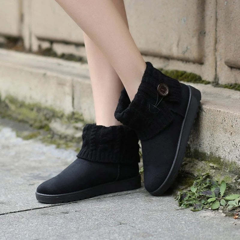 Outdoor Orthopedic Winter Boots For Women Suede Ankle Shoes