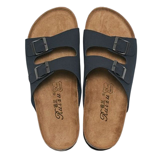 Suede Orthopedic Sandals For Men Arch Support Slides