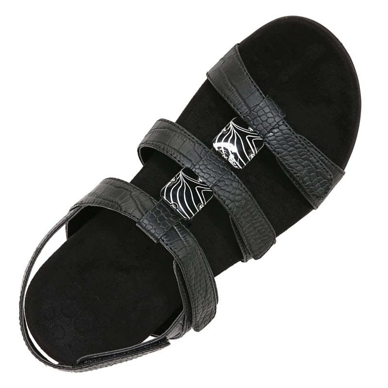 Women Orthopedic Sandals Comfy Flat Velcro Round Toe Sandals Leisure Summer