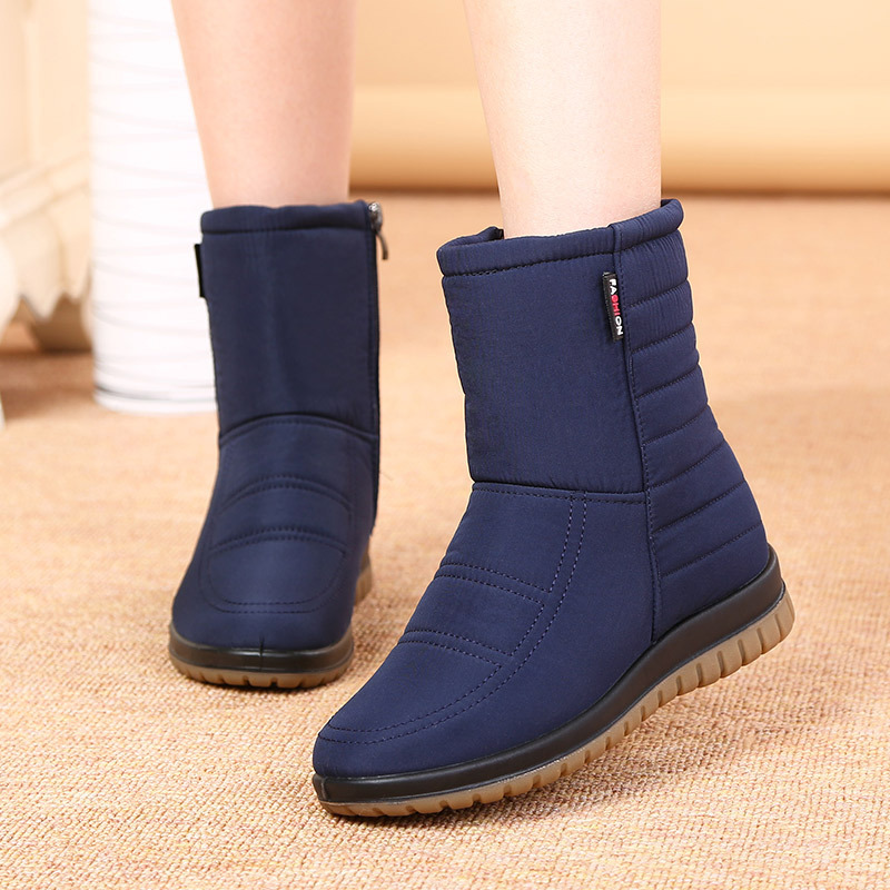 Women Orthopedic Boots Waterproof Fur Ankle Shoes