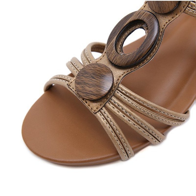 Arch Support Sandals Women Woody Design Rhinestones Open Toe Wedge Summer Beach Trendy