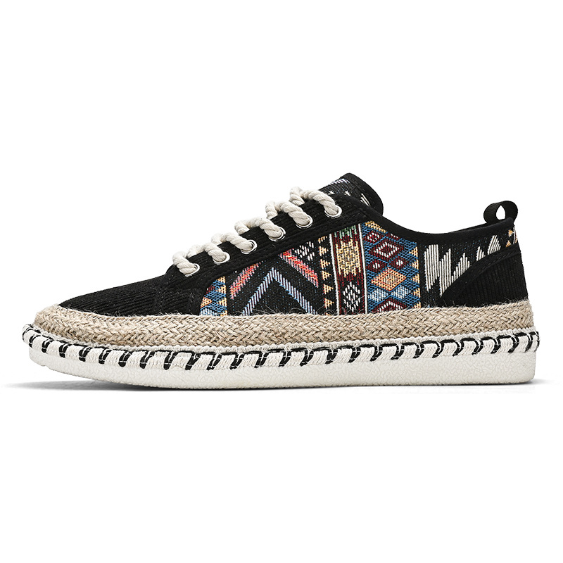 Men's ethnic style breathable espadrilles