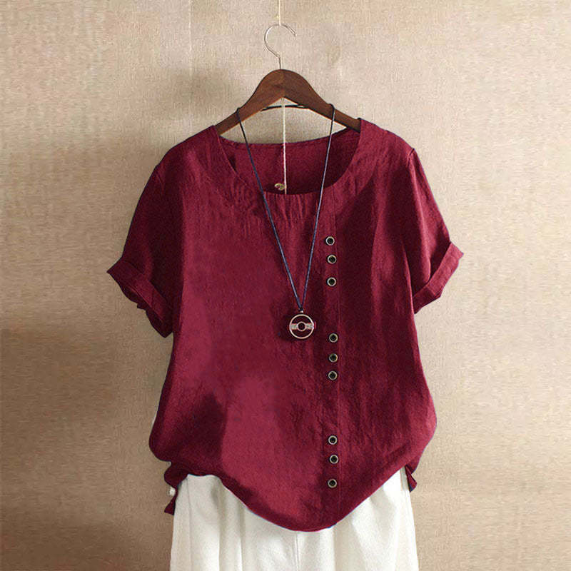 Comfortable Cotton Linen Casual Top for Women