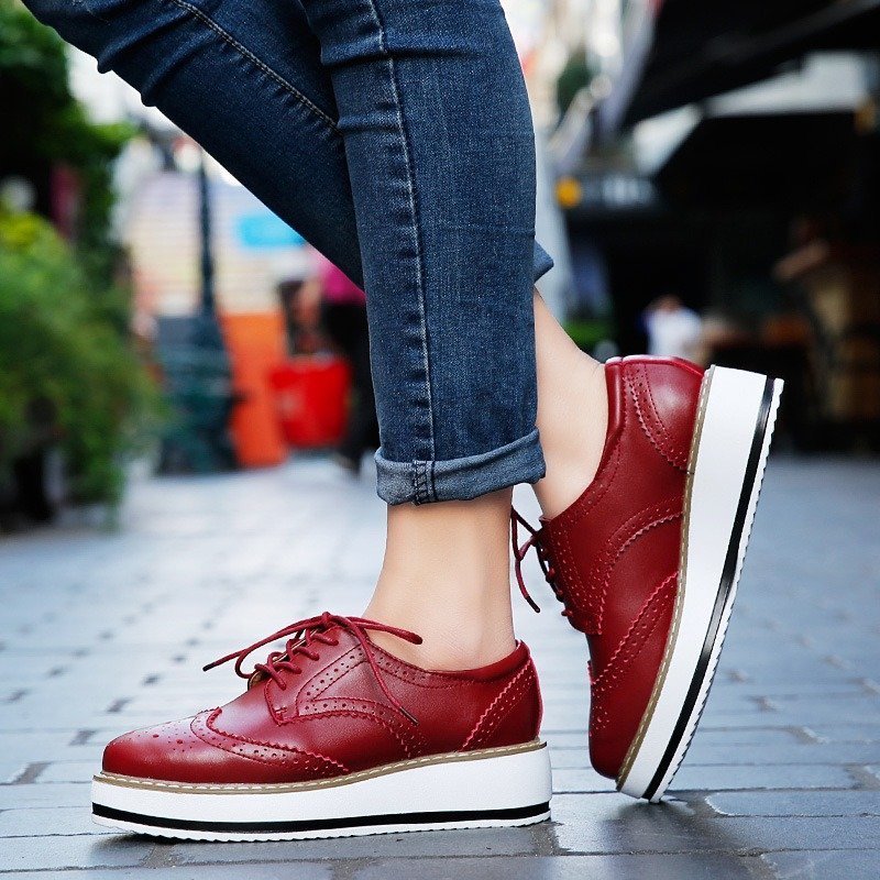 Walking Shoes For Women Comfy Interior Versatile Casual Oxford Shoes Modern