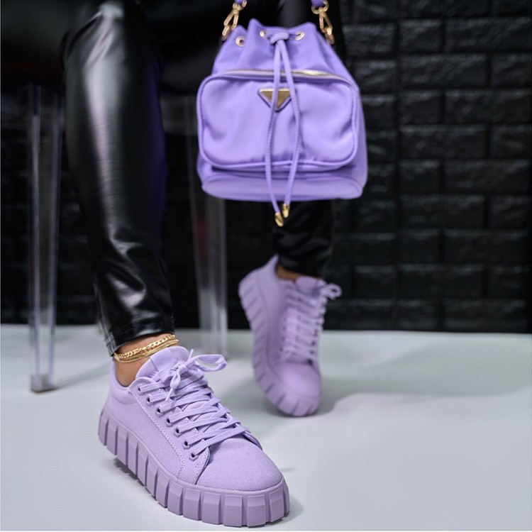 Camouflage Print Platform Lace-up Canvas Sneakers